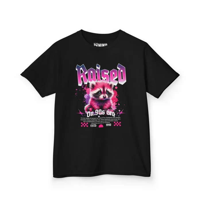 T-shirt Dziecięcy z nadrukiem Raised on 90's Era